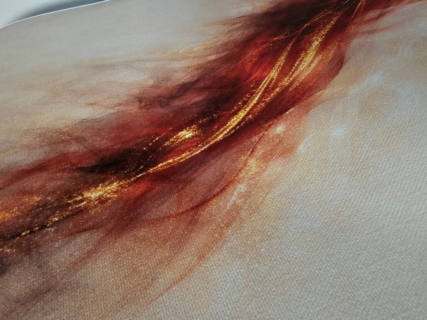 Textured fabric with gold and brown color gradient