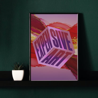 Expensive Art - Bold Statement Art (Red & Violet Edition)