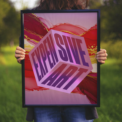 Expensive Art - Bold Statement Art (Red & Violet Edition)