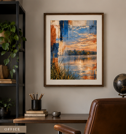 Extended Stillness – Mixed Media Wildlife Art Print