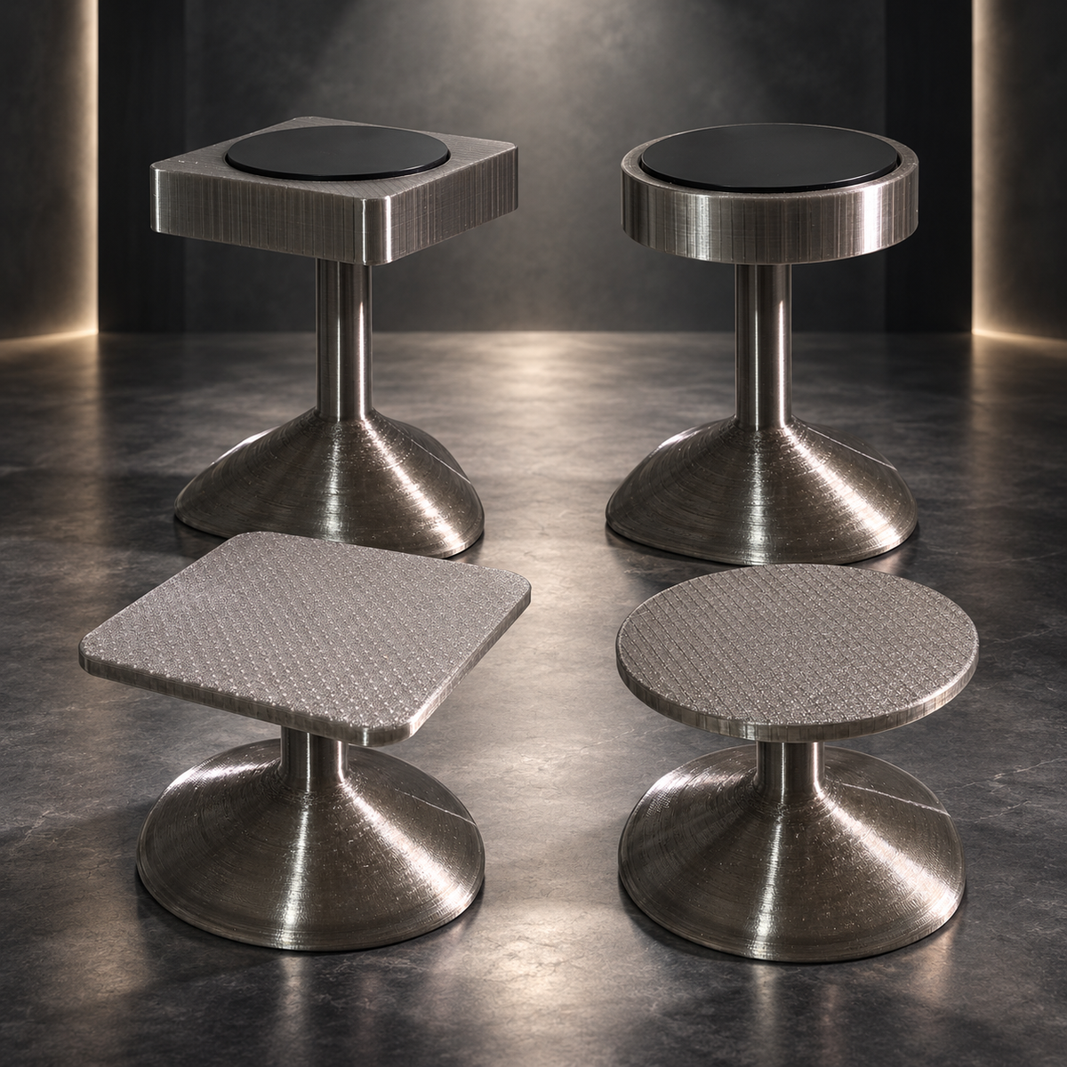 FG Display Pedestals | Elevated & Integrated Rotating Displays