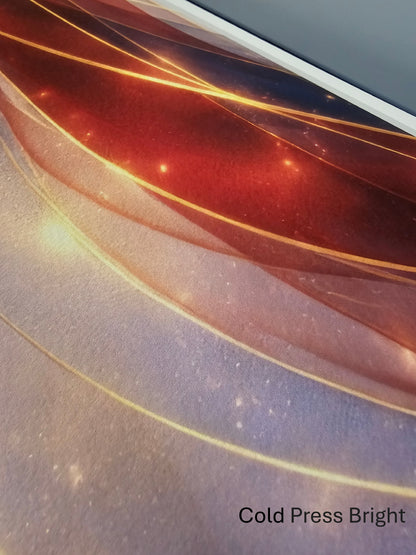 Arte de pared en armonía roja y dorada