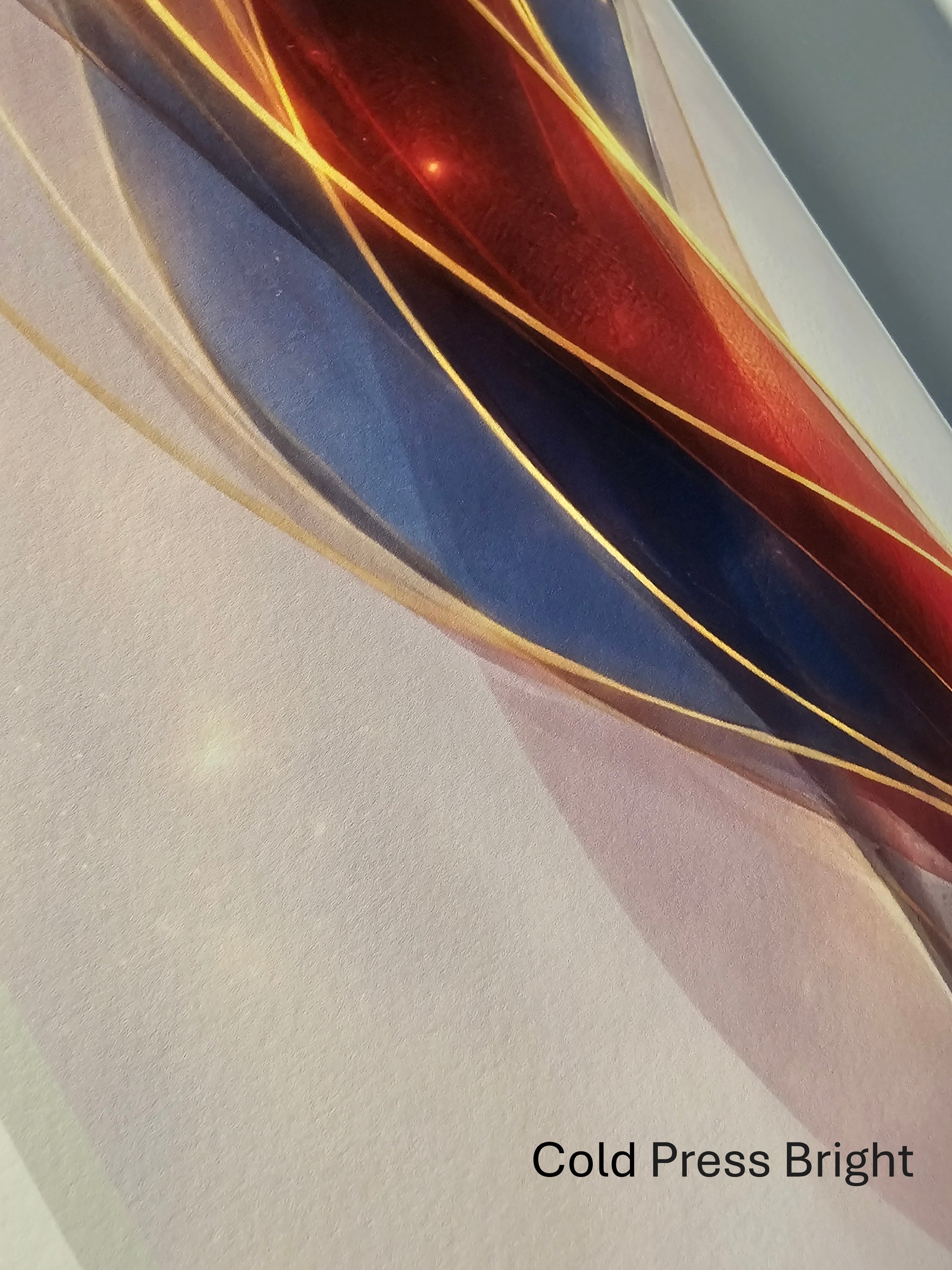 Cold Press Bright paper with colorful abstract design