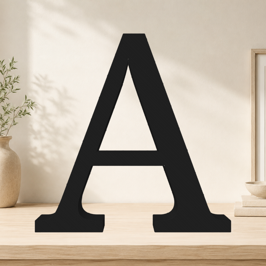 Large Freestanding Serif Letter — 9-Inch Decorative Accent
