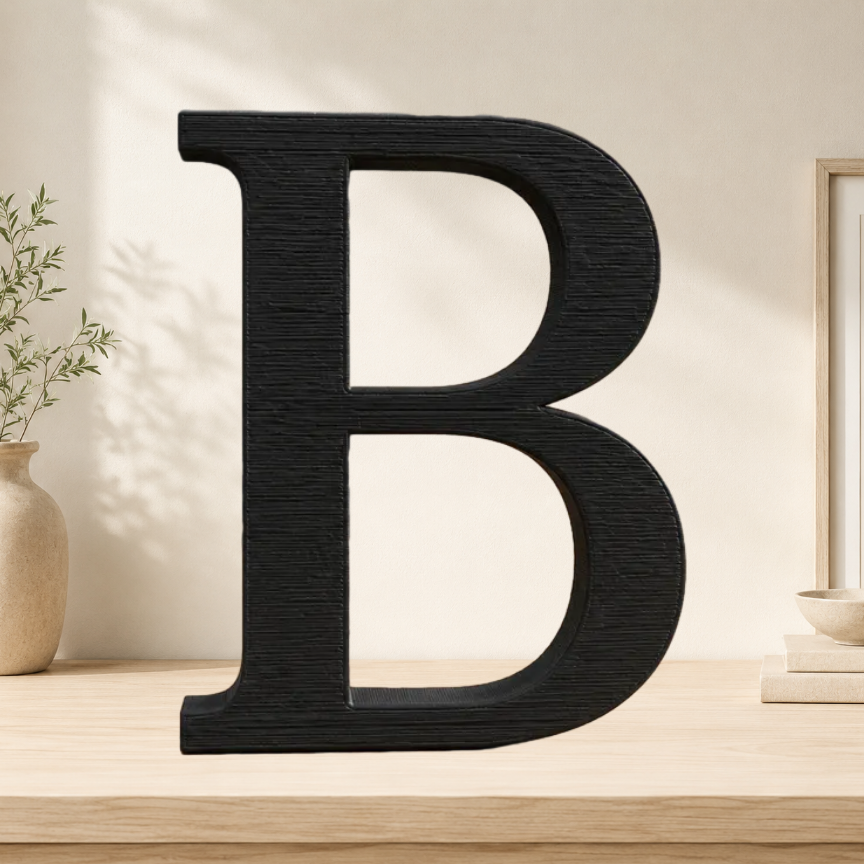 Large Freestanding Serif Letter — 9-Inch Personalized Shelf & Event Décor