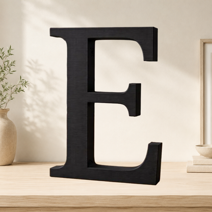 Large Freestanding Serif Letter — 9-Inch Personalized Shelf & Event Décor