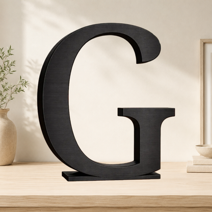 Large Freestanding Serif Letter — 9-Inch Personalized Shelf & Event Décor
