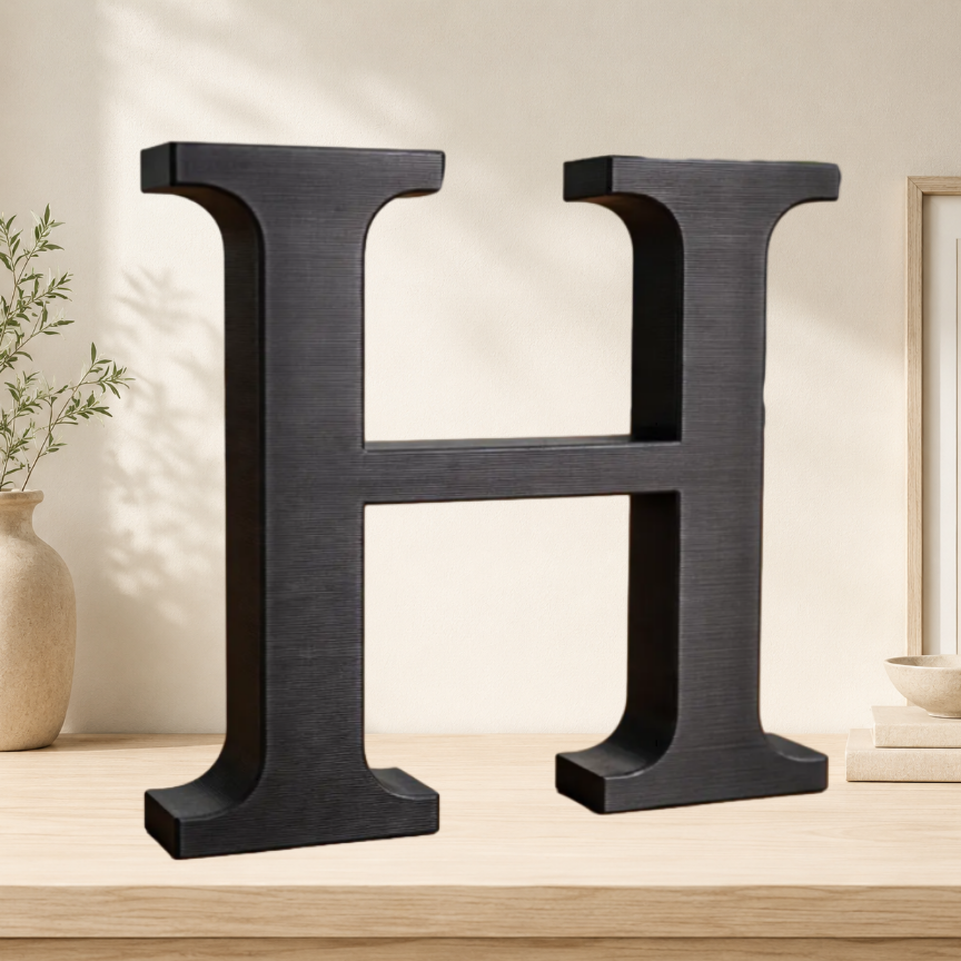 Large Freestanding Serif Letter — 9-Inch Personalized Shelf & Event Décor
