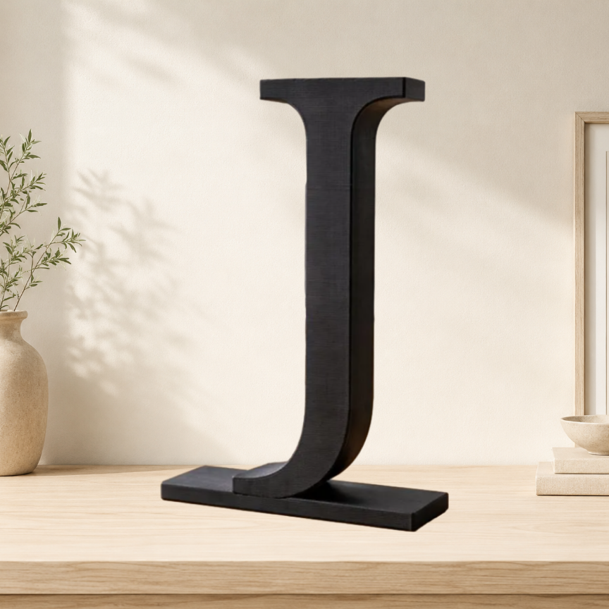 Large Freestanding Serif Letter — 9-Inch Personalized Shelf & Event Décor