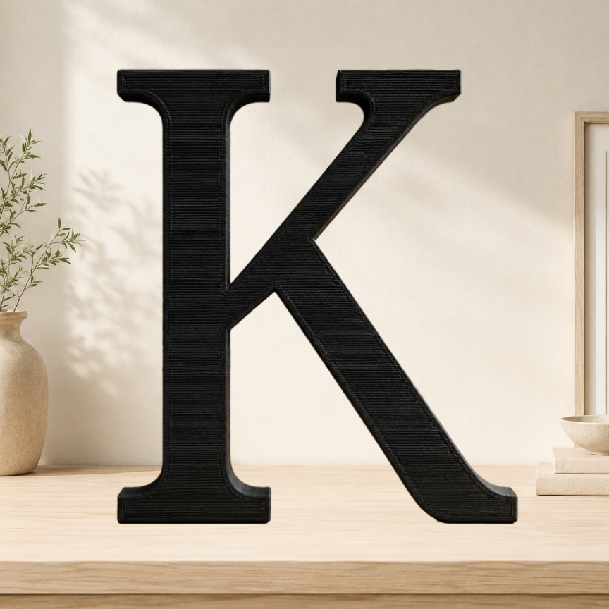 Large Freestanding Serif Letter — 9-Inch Personalized Shelf & Event Décor