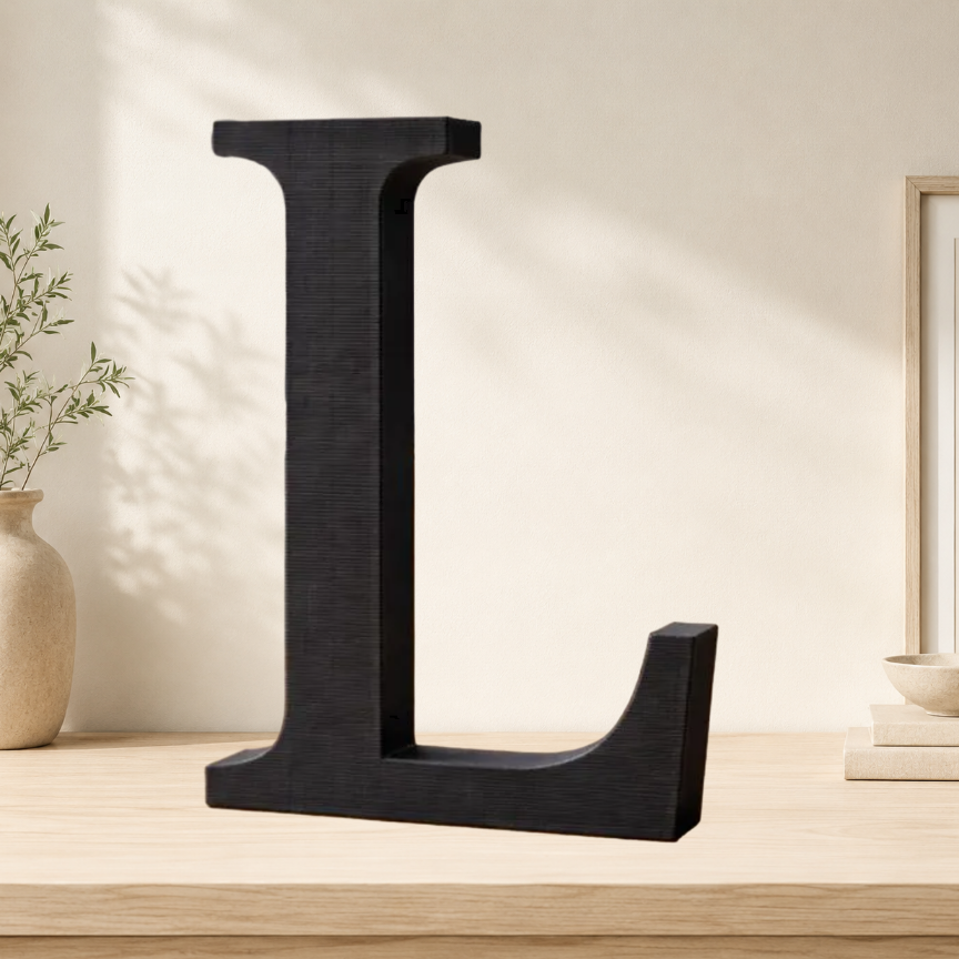 Large Freestanding Serif Letter — 9-Inch Personalized Shelf & Event Décor