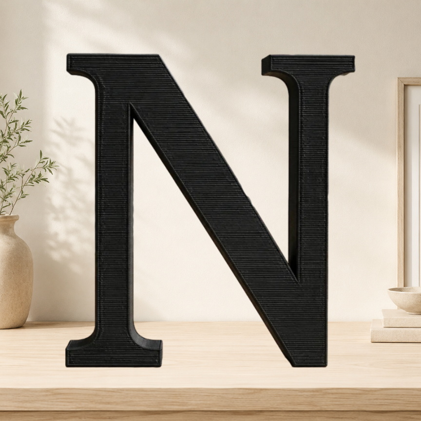 Large Freestanding Serif Letter — 9-Inch Personalized Shelf & Event Décor
