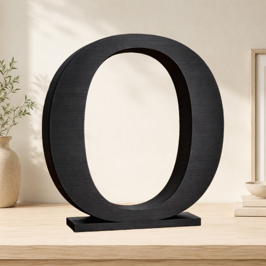 Large Freestanding Serif Letter — 9-Inch Personalized Shelf & Event Décor