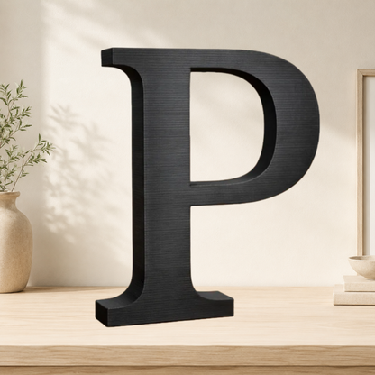 Large Freestanding Serif Letter — 9-Inch Personalized Shelf & Event Décor