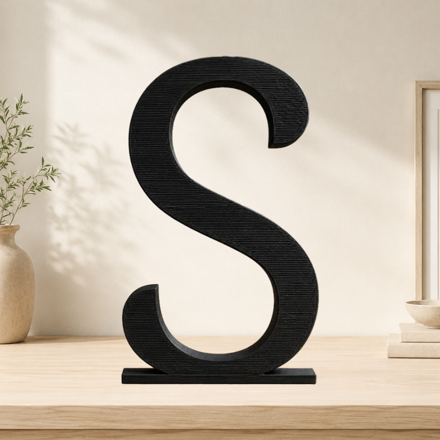 Large Freestanding Serif Letter — 9-Inch Personalized Shelf & Event Décor