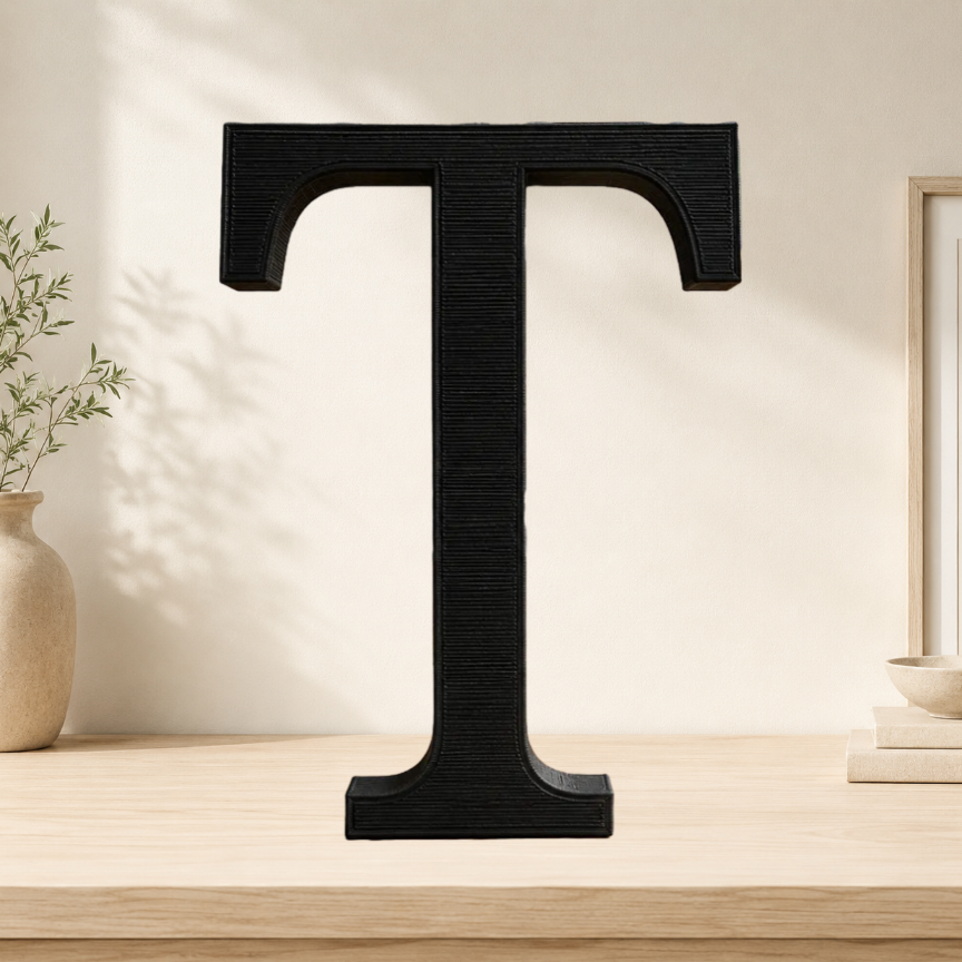 Large Freestanding Serif Letter — 9-Inch Personalized Shelf & Event Décor