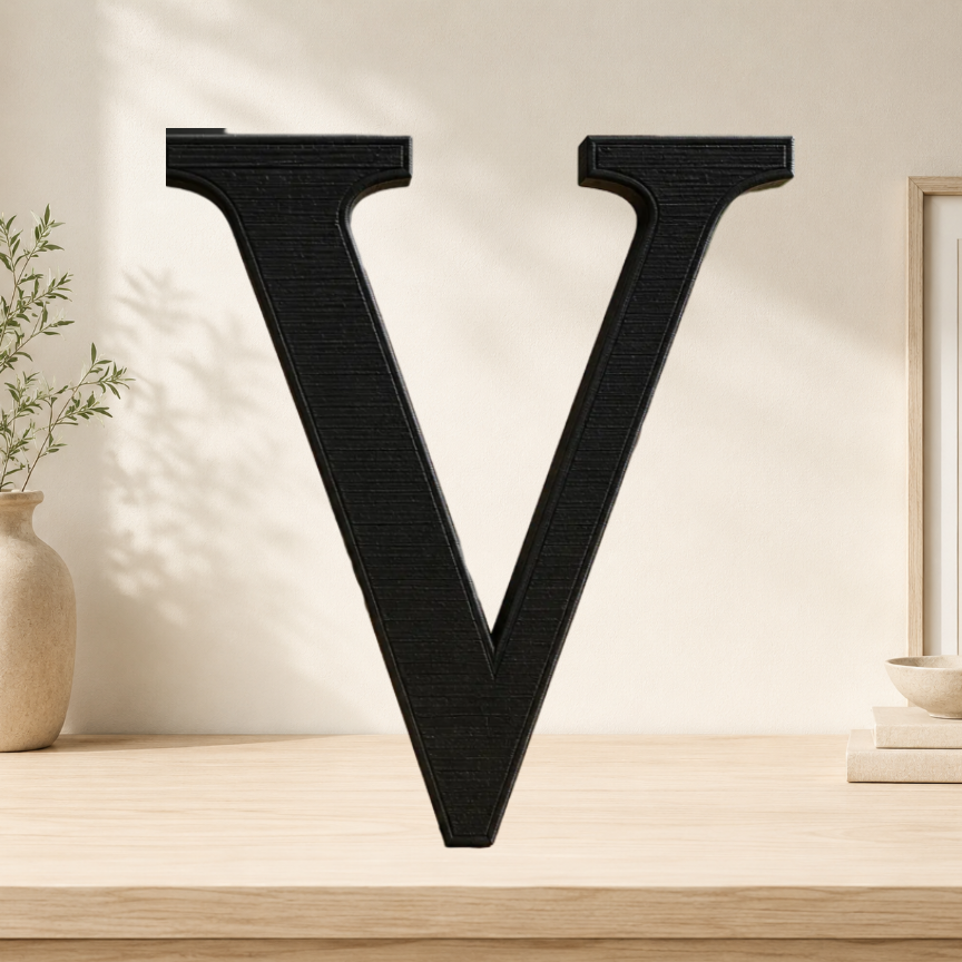 Large Freestanding Serif Letter — 9-Inch Personalized Shelf & Event Décor