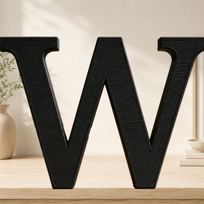 Large Freestanding Serif Letter — 9-Inch Personalized Shelf & Event Décor