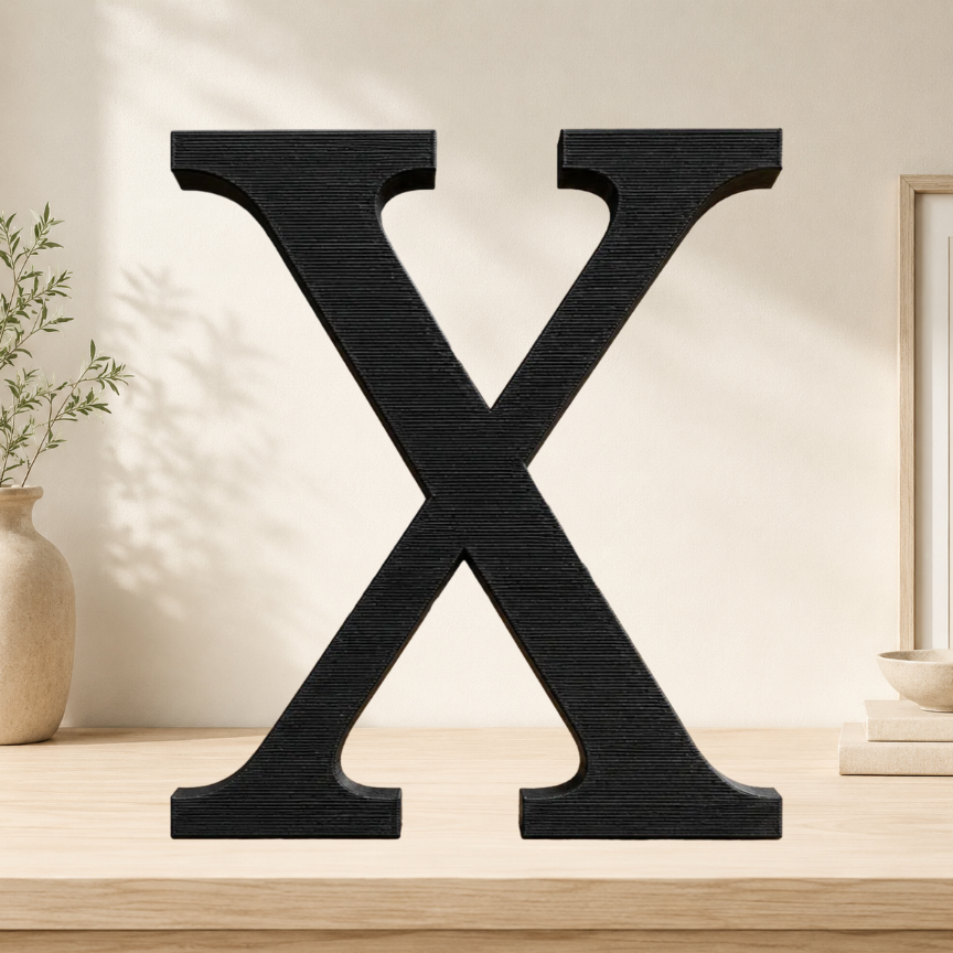 Large Freestanding Serif Letter — 9-Inch Personalized Shelf & Event Décor