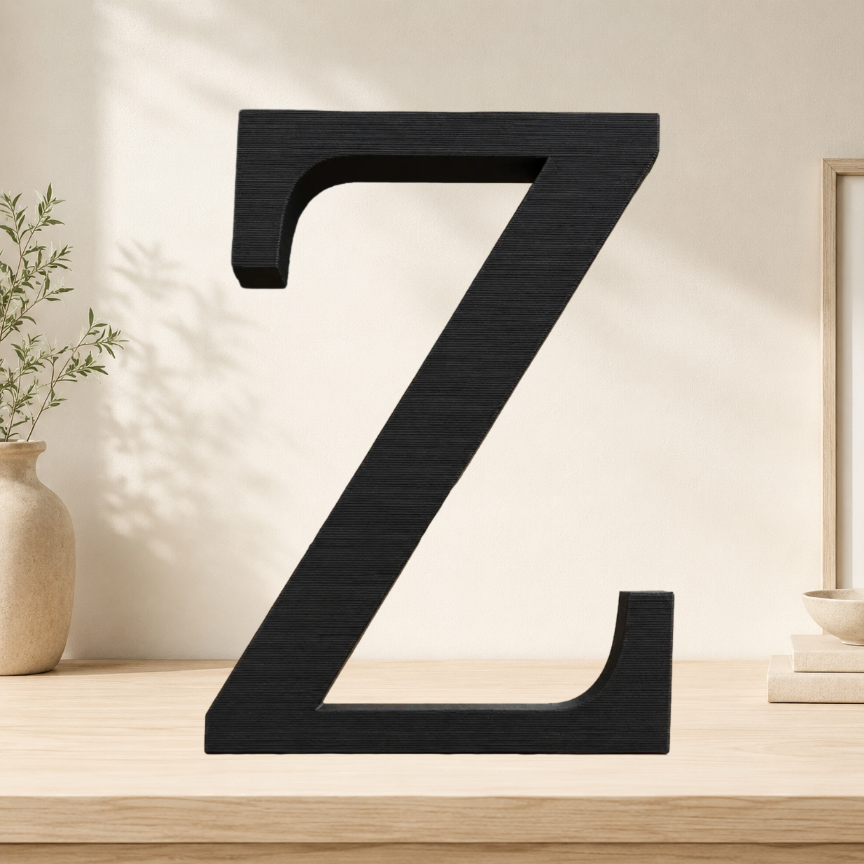 Large Freestanding Serif Letter — 9-Inch Personalized Shelf & Event Décor