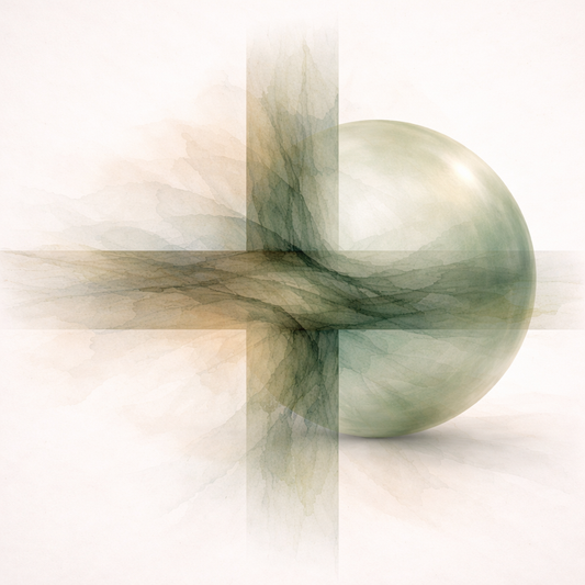 Moss Passage Green Geometric Abstract Wall Art Print