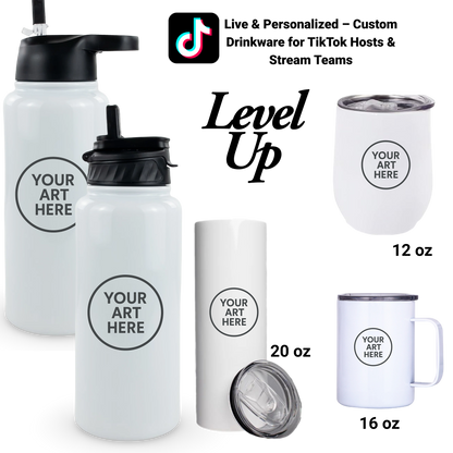 Vasos delgados personalizados
