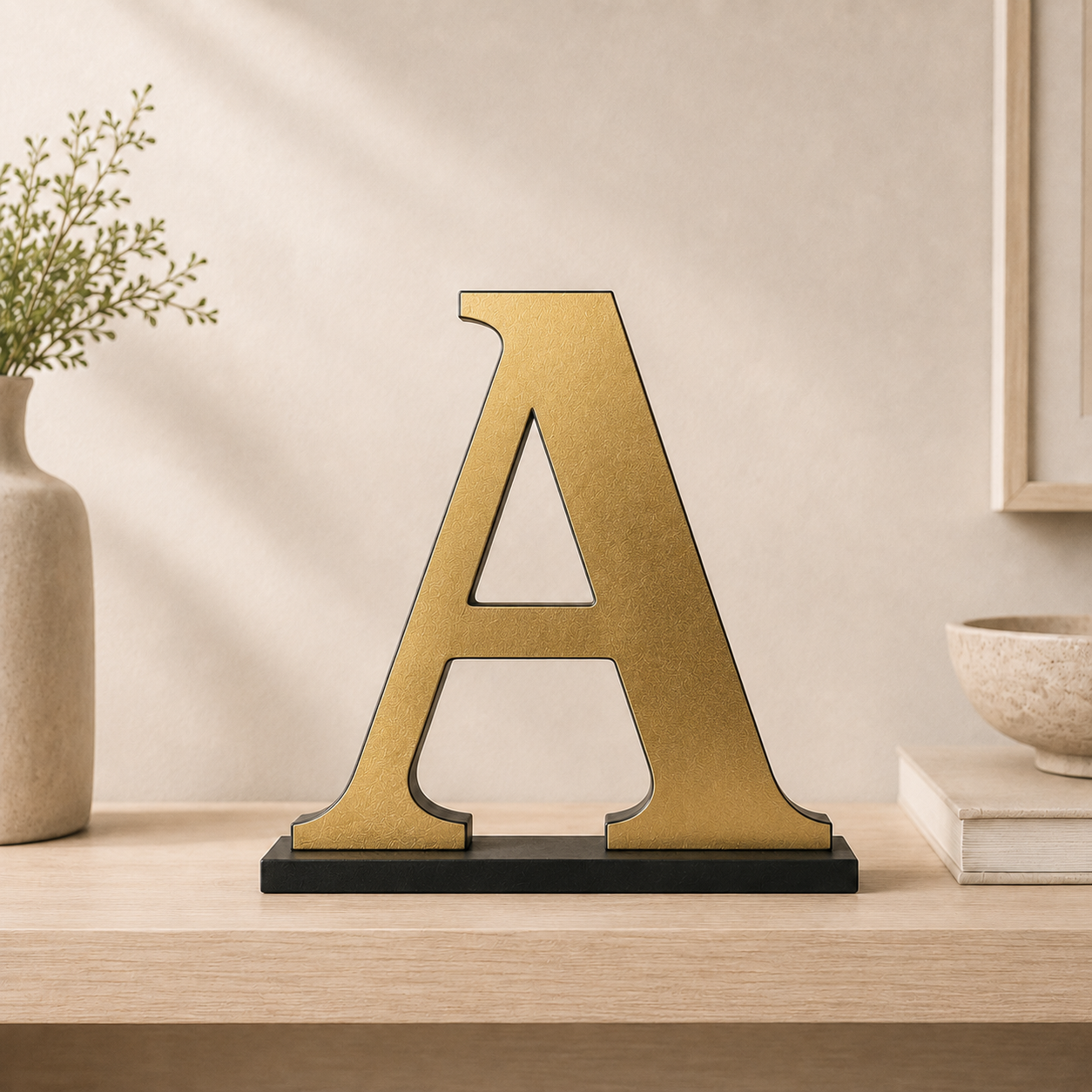 Large Freestanding Serif Letter — 9-Inch Decorative Accent