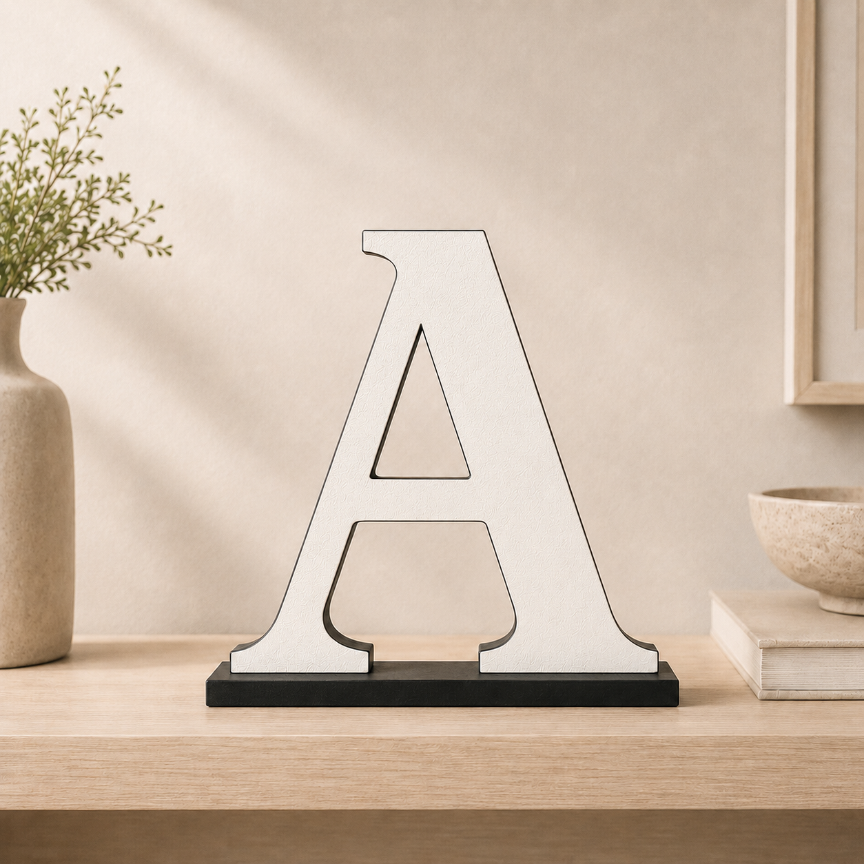 Large Freestanding Serif Letter — 9-Inch Decorative Accent