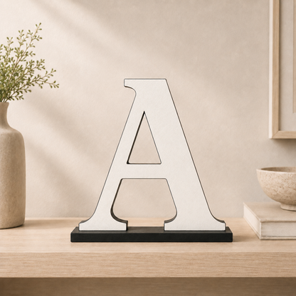 Large Freestanding Serif Letter — 9-Inch Decorative Accent
