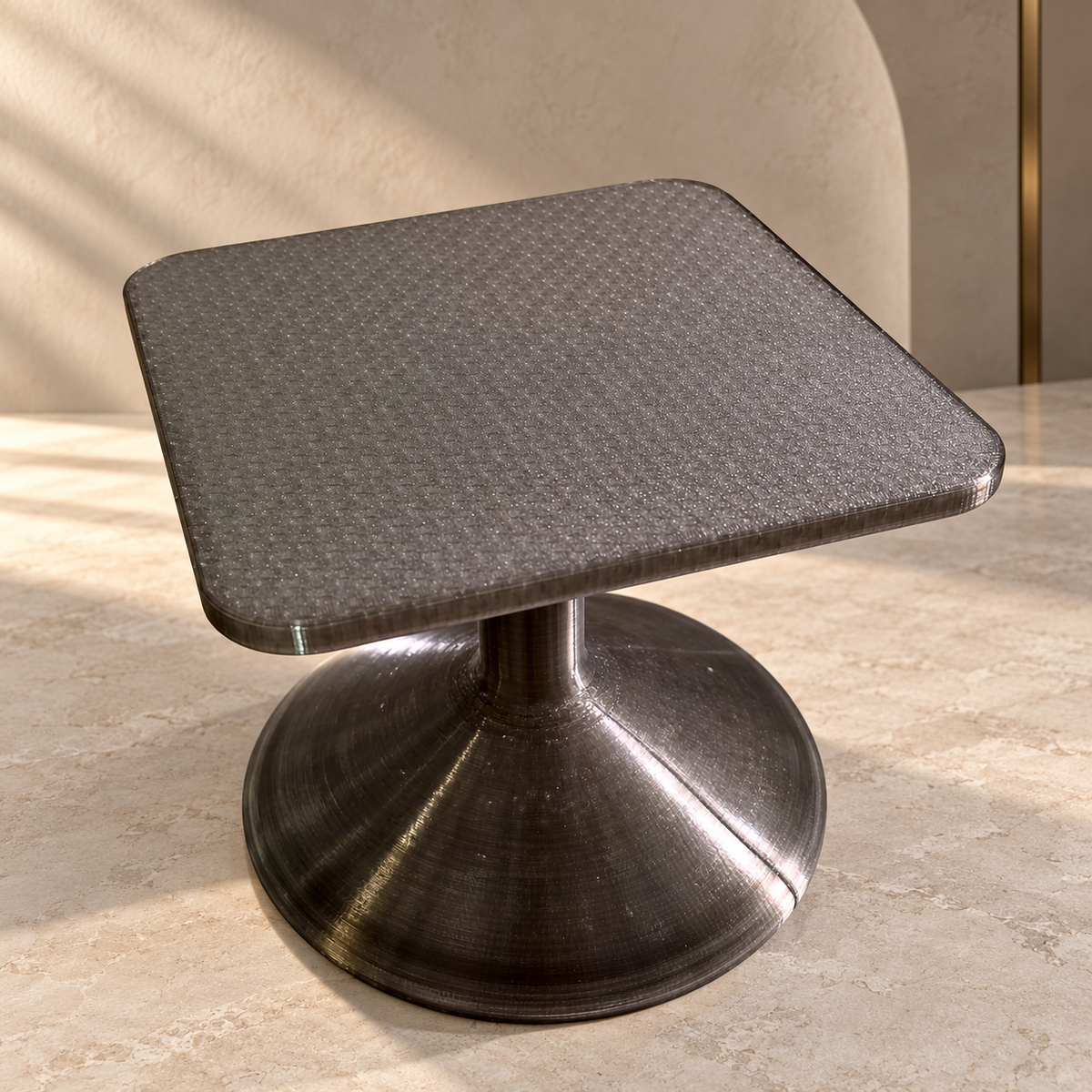 FG Display Pedestals | Elevated & Integrated Rotating Displays