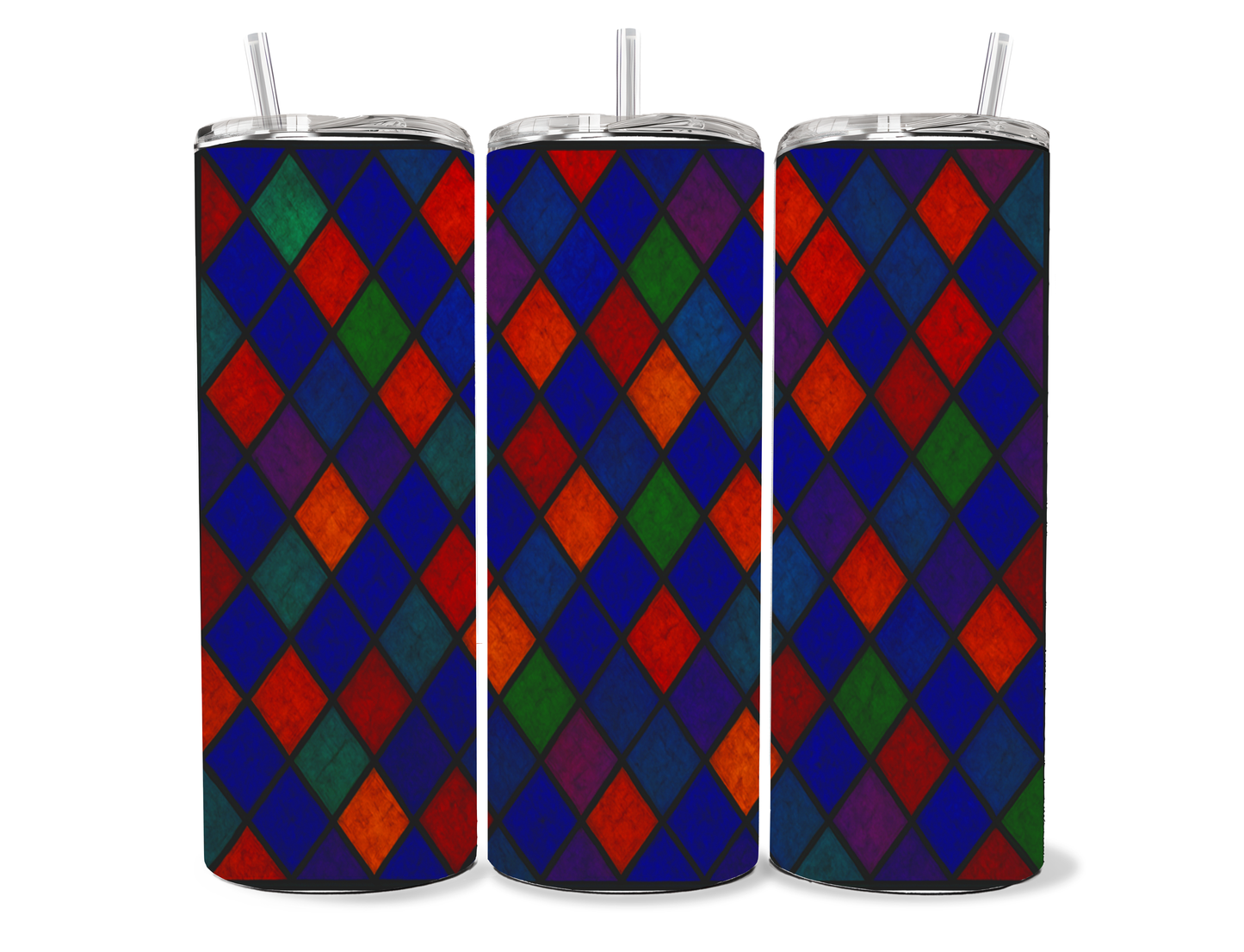 Stained Glass Series — 20 oz Clear Skinny Tumblers