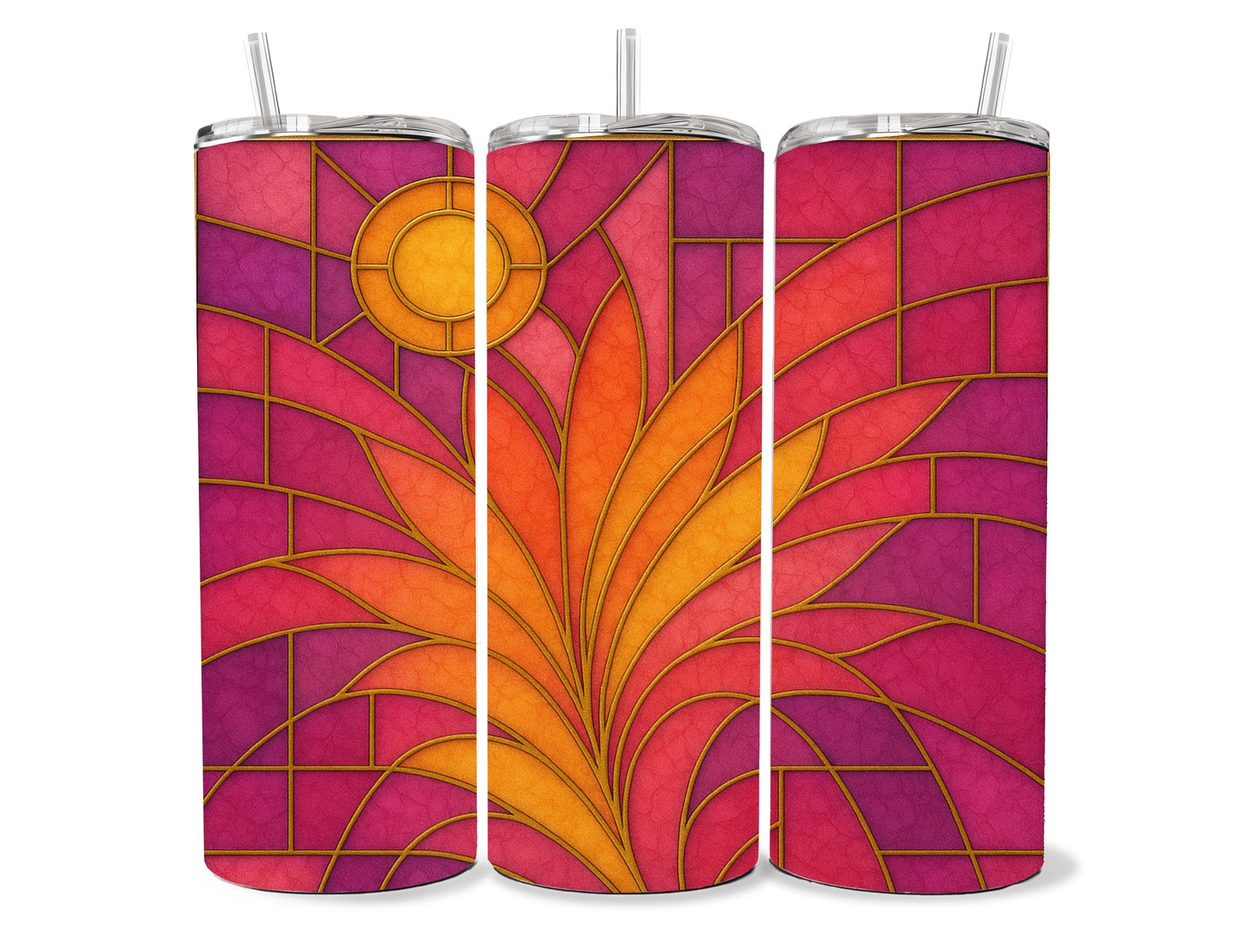 Stained Glass Series — 20 oz Clear Skinny Tumblers