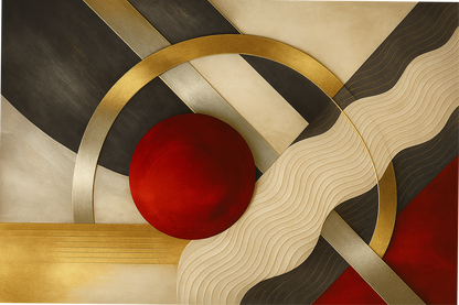 Symphony in Gold – Abstract Harmony Wall Art