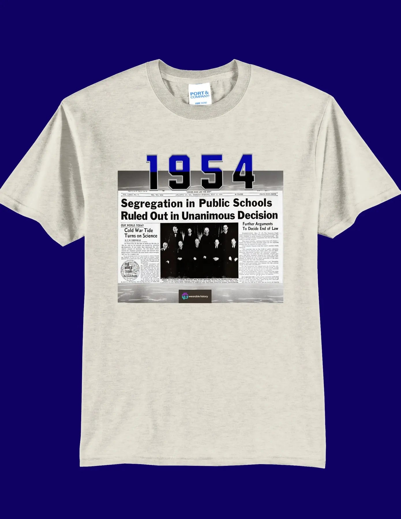 Full Front of 1954 Brown V Board Tshirt