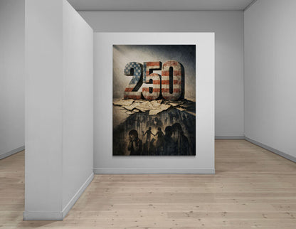 Arte de pared en armonía roja y dorada