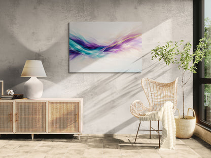 Arte de pared en armonía roja y dorada