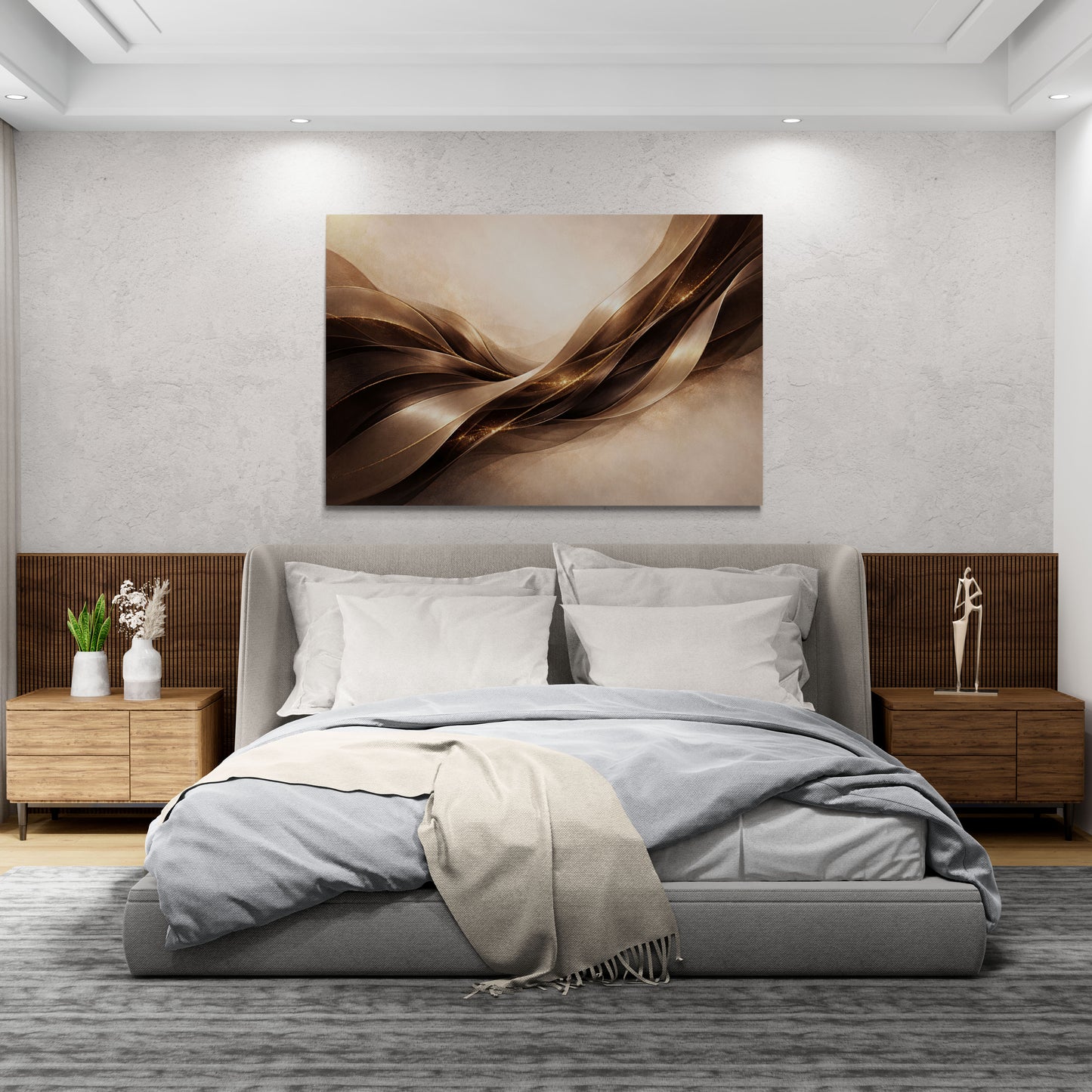Chocolate Satin | Sculptural Abstract Ribbon Art