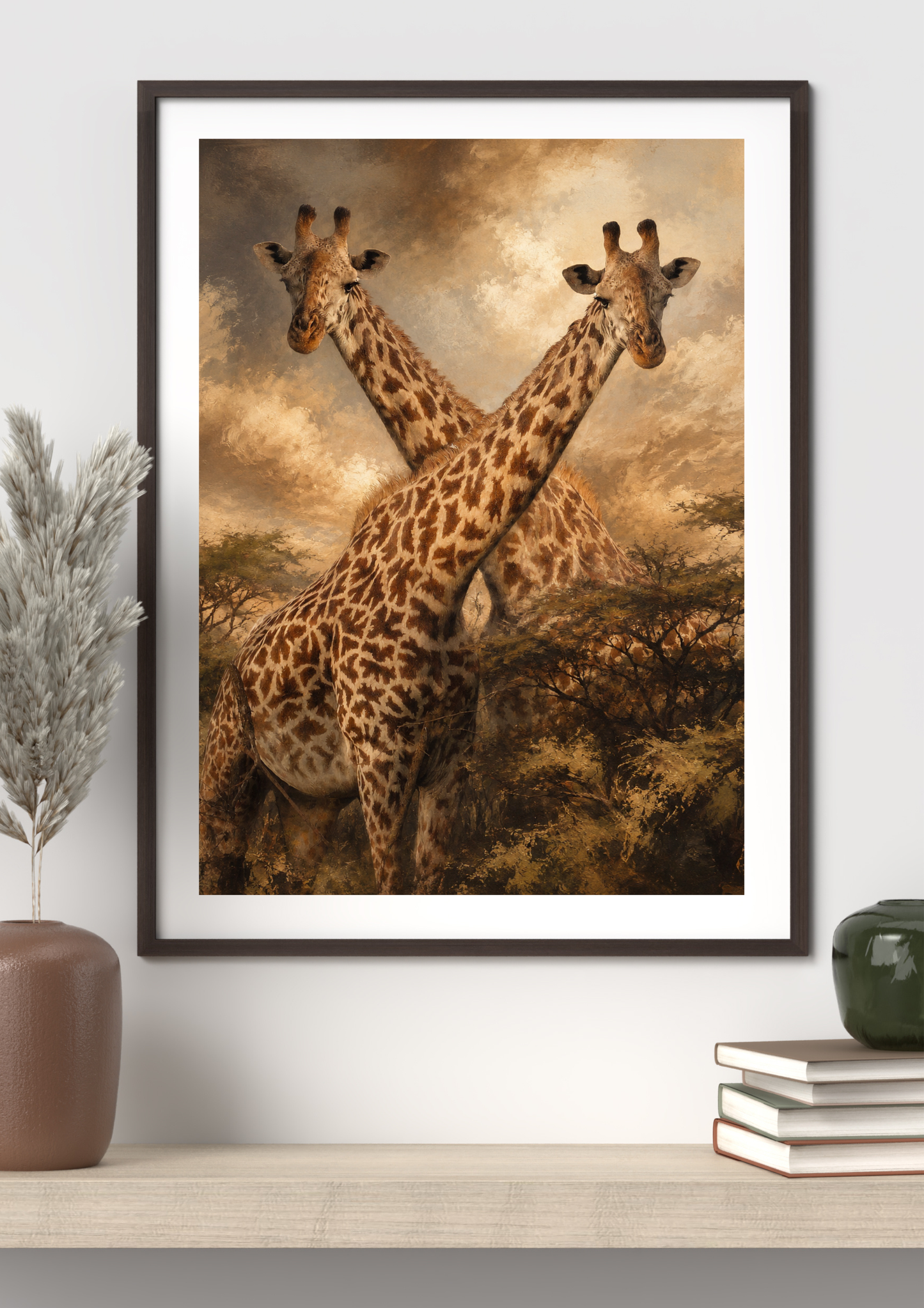 Intertwined Stillness – Mixed Media Wildlife Art Print