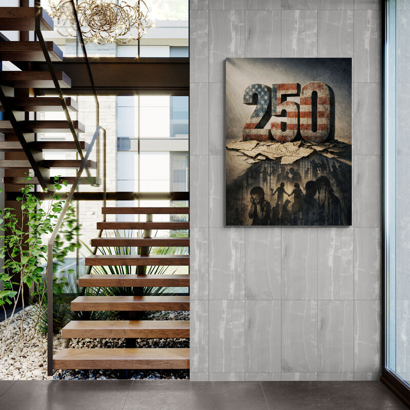 Arte de pared en armonía roja y dorada