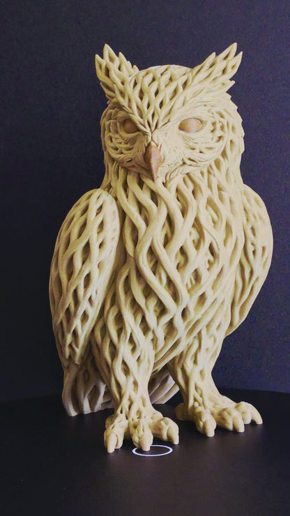 Owl B. Sure — Wood-Look Sculptural Owl Accent