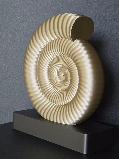 Ammonite Sculpture | Contemporary Fossil-Inspired Statement Decor