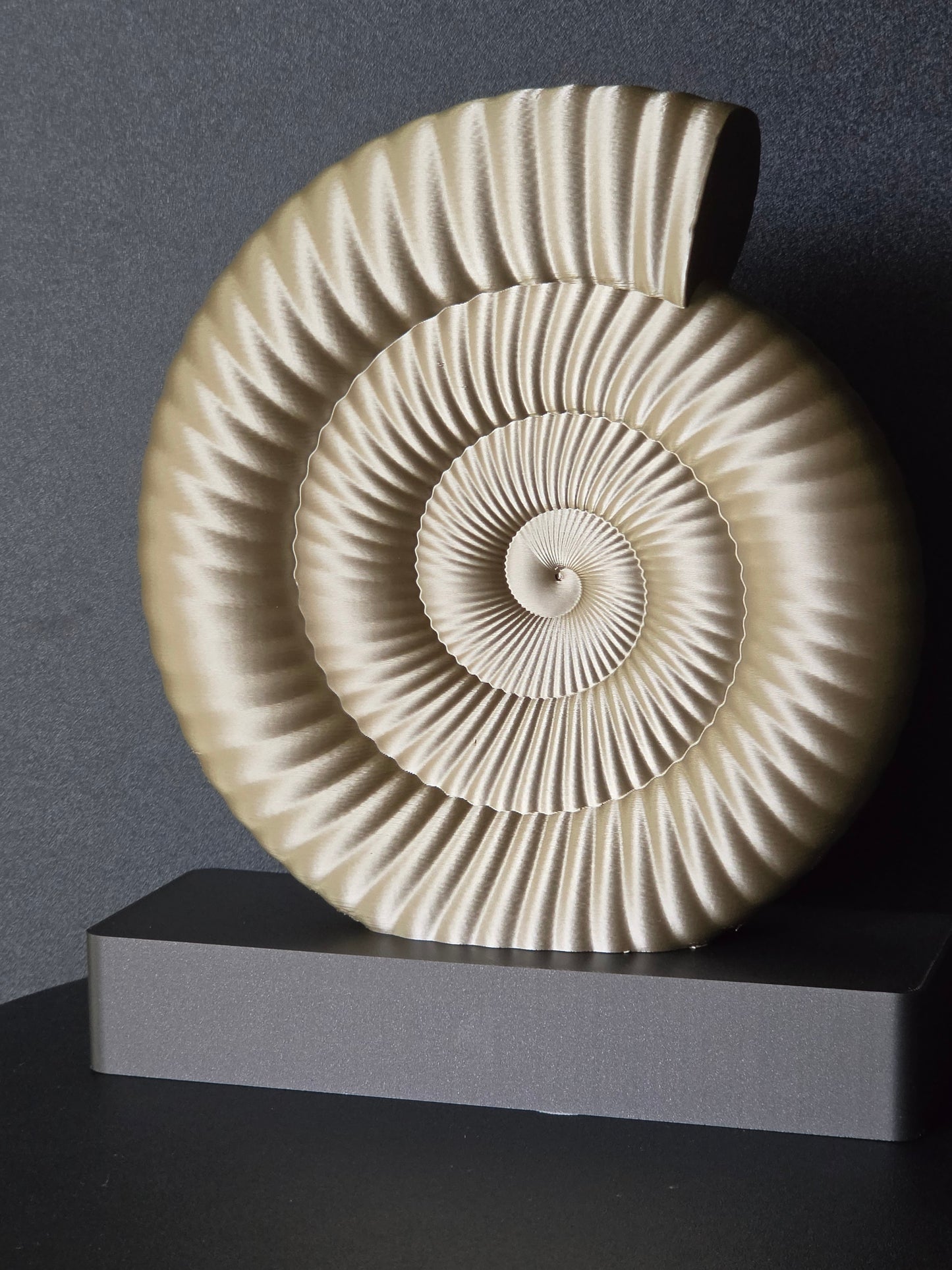 Ammonite Sculpture | Contemporary Fossil-Inspired Statement Decor