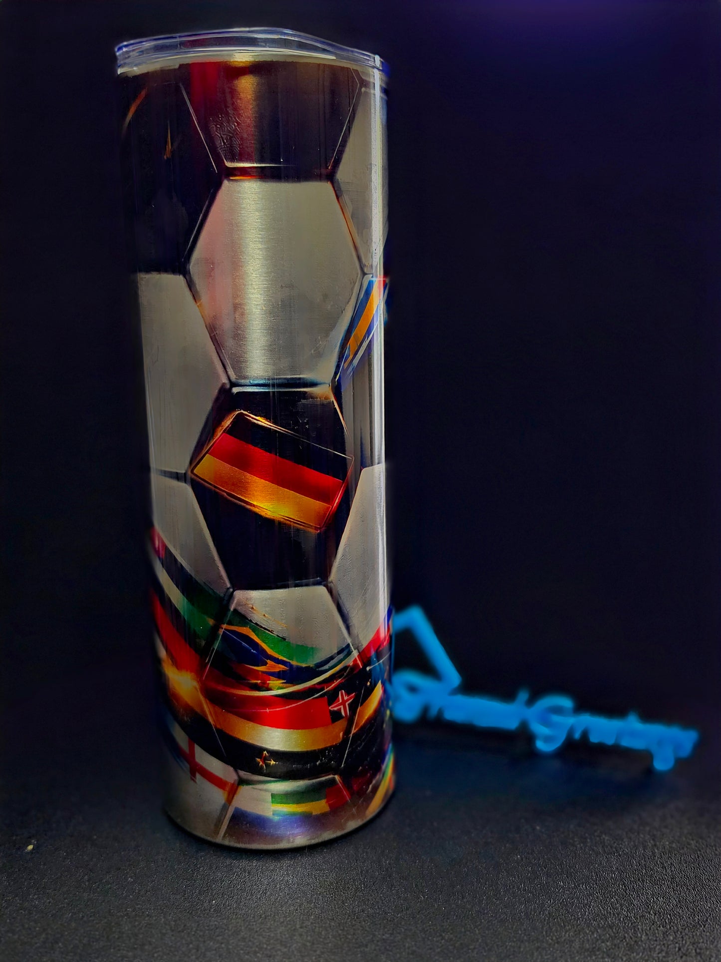 World of Kicks Soccer 20 oz Skinny Tumbler