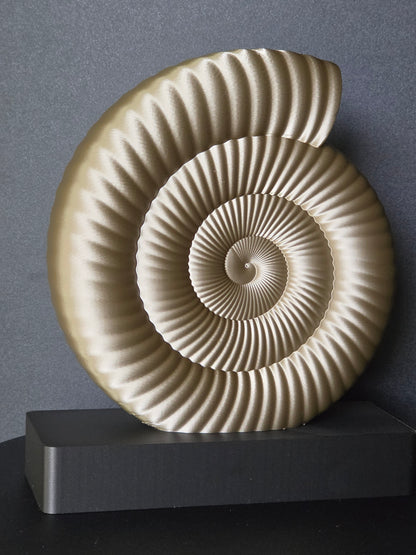 Ammonite Sculpture | Contemporary Fossil-Inspired Statement Decor