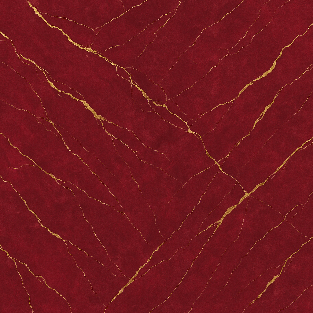 Red surface with gold veins