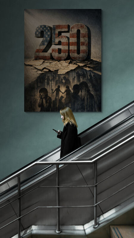 Arte de pared en armonía roja y dorada